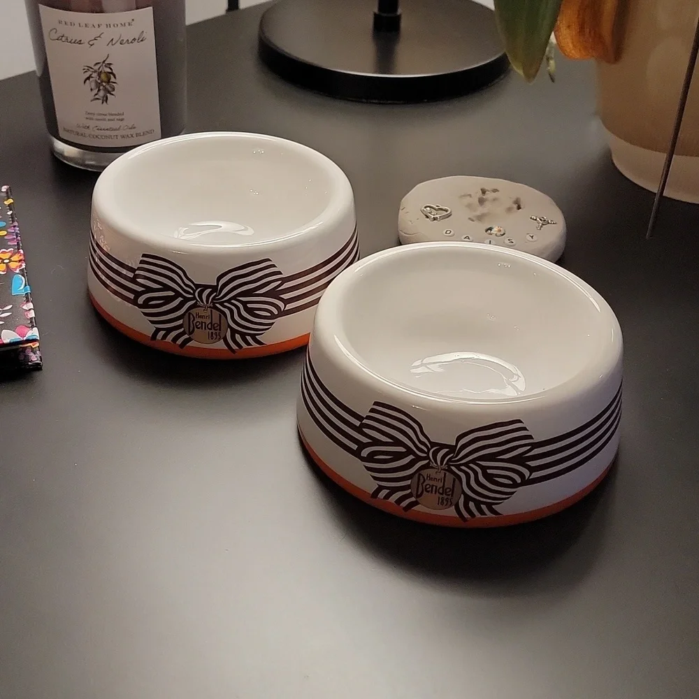 Henri Bendel Ceramic Pet Bowls